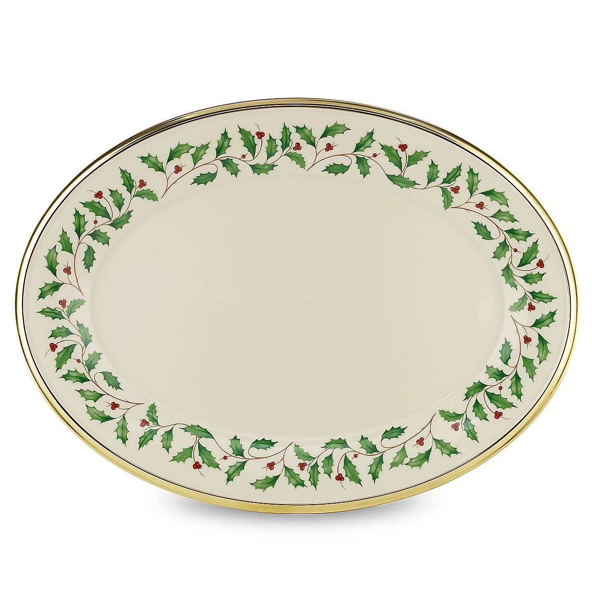 146504450_wHR_5e94deed-1370-426a-858c-907765a85ee0.jpg Lenox Holiday Oval Serving Platter Dinnerware