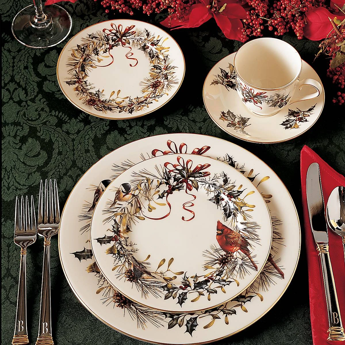 185591602_w1.jpg Lenox Dinnerware Winter Greetings 5-Piece Place Setting
