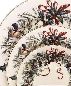 Lenox Dinnerware Winter Greetings 5-Piece Place Setting 6 Lenox Dinnerware Winter Greetings 5-Piece Place Setting