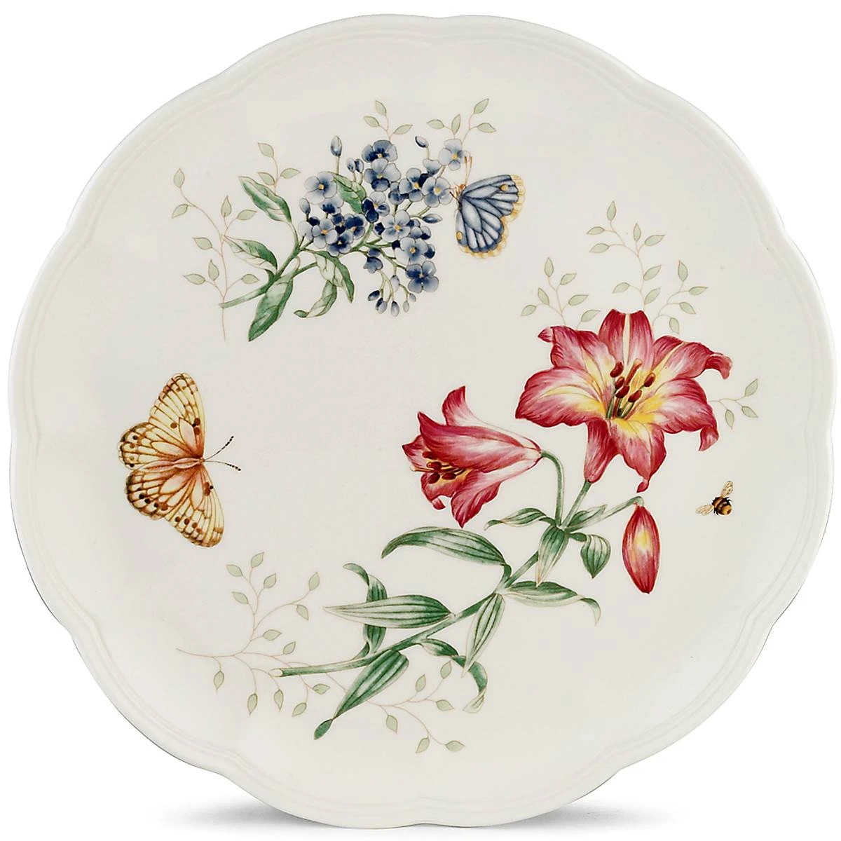 Lenox Butterfly Meadow® Fritillary Dinner Plate Dinnerware 4 Lenox Butterfly Meadow® Fritillary Dinner Plate Dinnerware