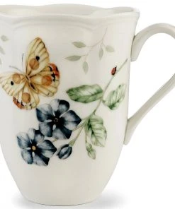 Lenox Dinnerware Butterfly Meadow Orange Sulphur Mug 8 Lenox Dinnerware Butterfly Meadow Orange Sulphur Mug