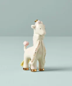 Lenox Pink Giraffe Baby's First Christmas Ornament