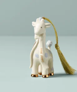 Lenox Personalized Ornaments Blue Baby's First Christmas Giraffe Ornament