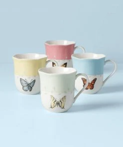 Lenox Butterfly Meadow 4-piece Mug Set Dinnerware