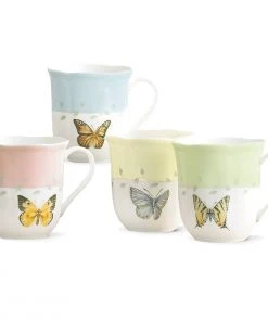 Lenox Butterfly Meadow 4-piece Mug Set Dinnerware