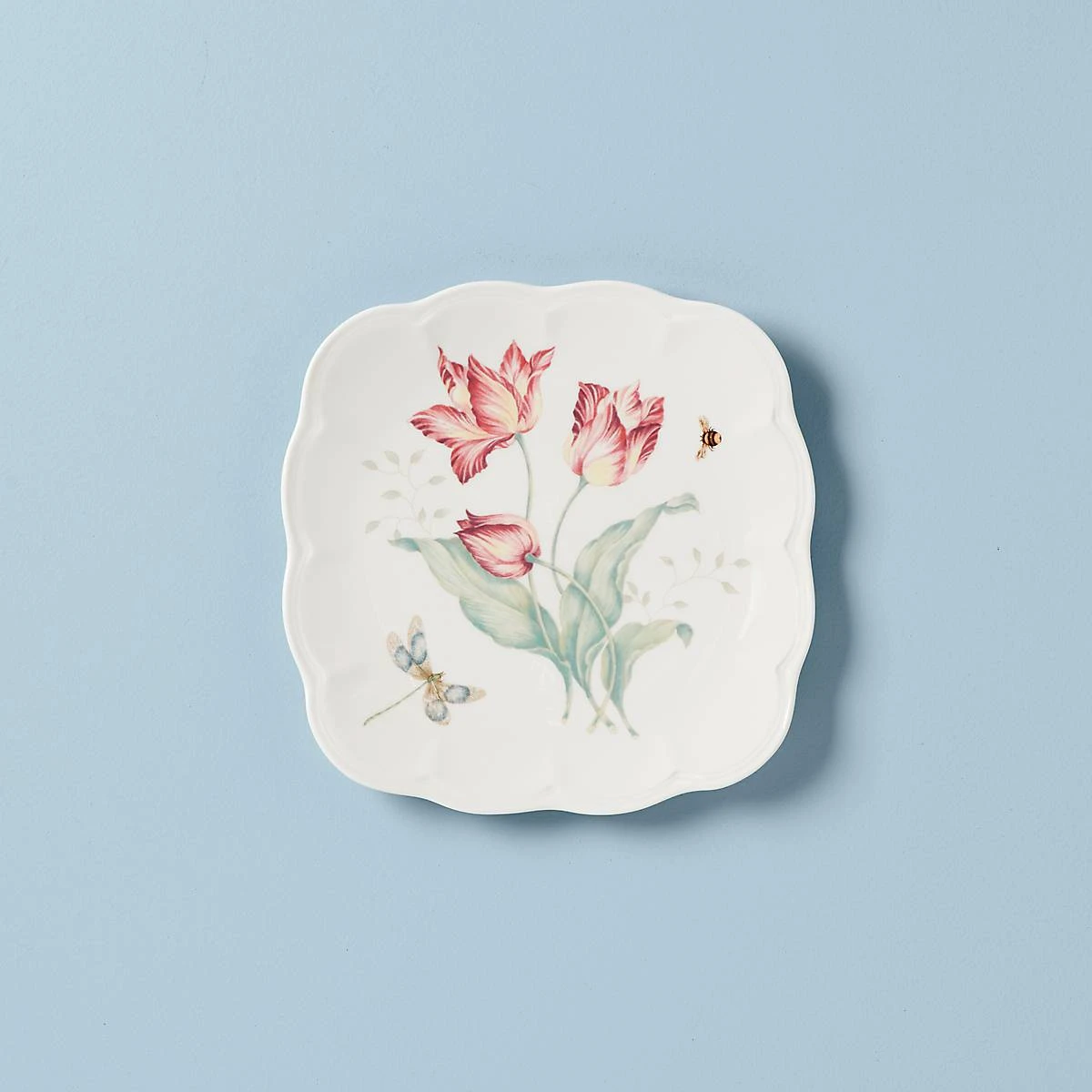 Lenox Butterfly Meadow® Square Accent Plate Dinnerware 3 Lenox Butterfly Meadow® Square Accent Plate Dinnerware