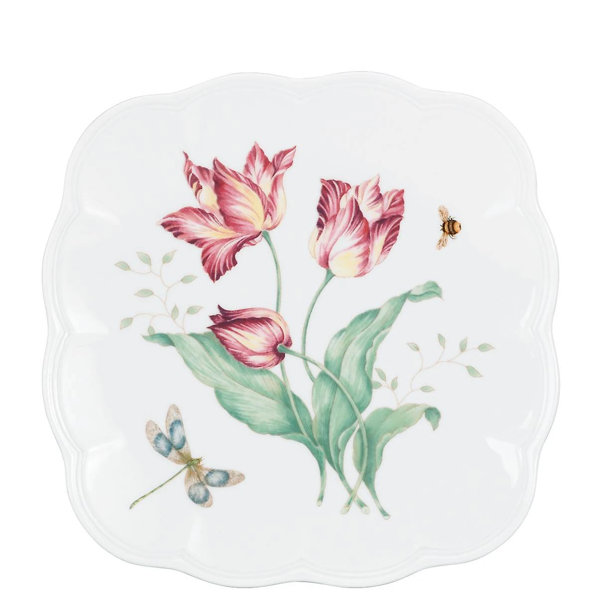 Lenox Butterfly Meadow® Square Accent Plate Dinnerware 4 Lenox Butterfly Meadow® Square Accent Plate Dinnerware