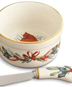 Lenox Dinnerware Winter Greetings™ Dip Bowl And Spreader