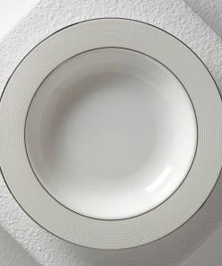 Lenox Opal Innocence Stripe™ Rimmed Bowl Dinnerware 4 Lenox Opal Innocence Stripe™ Rimmed Bowl Dinnerware