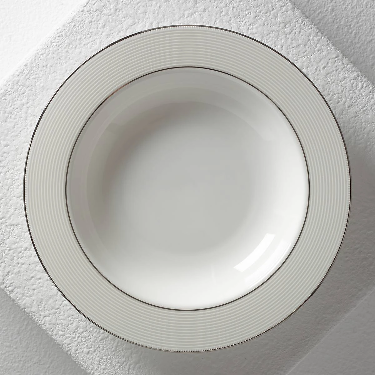 806497_w1.jpg Lenox Opal Innocence Stripe™ Rimmed Bowl Dinnerware