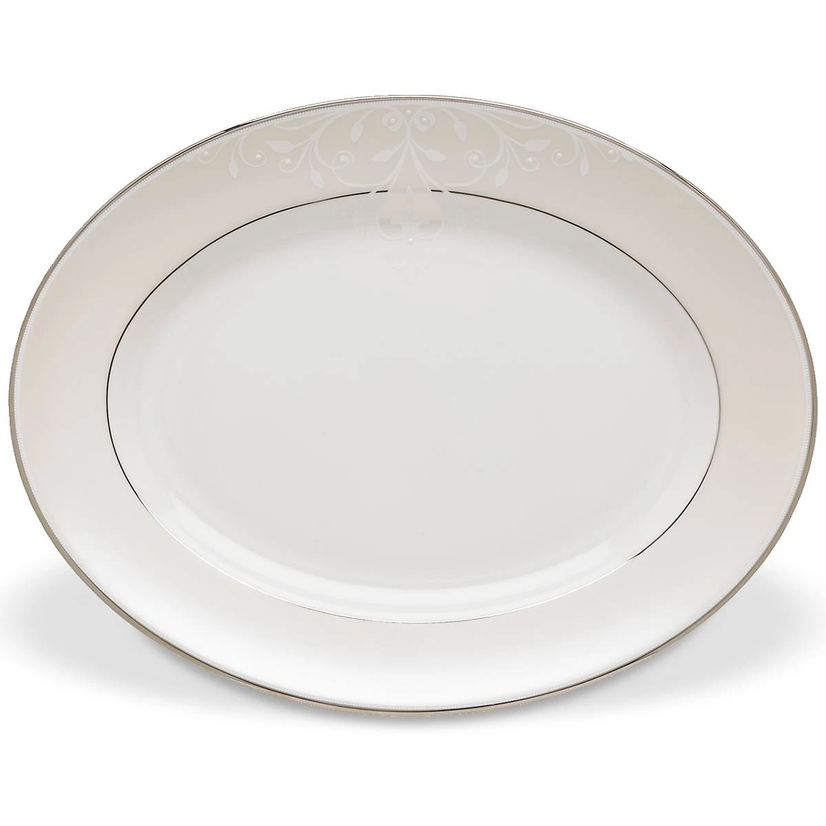 811376_wHR.jpg Lenox Dinnerware Opal Innocence Scroll™ 13" Oval Platter