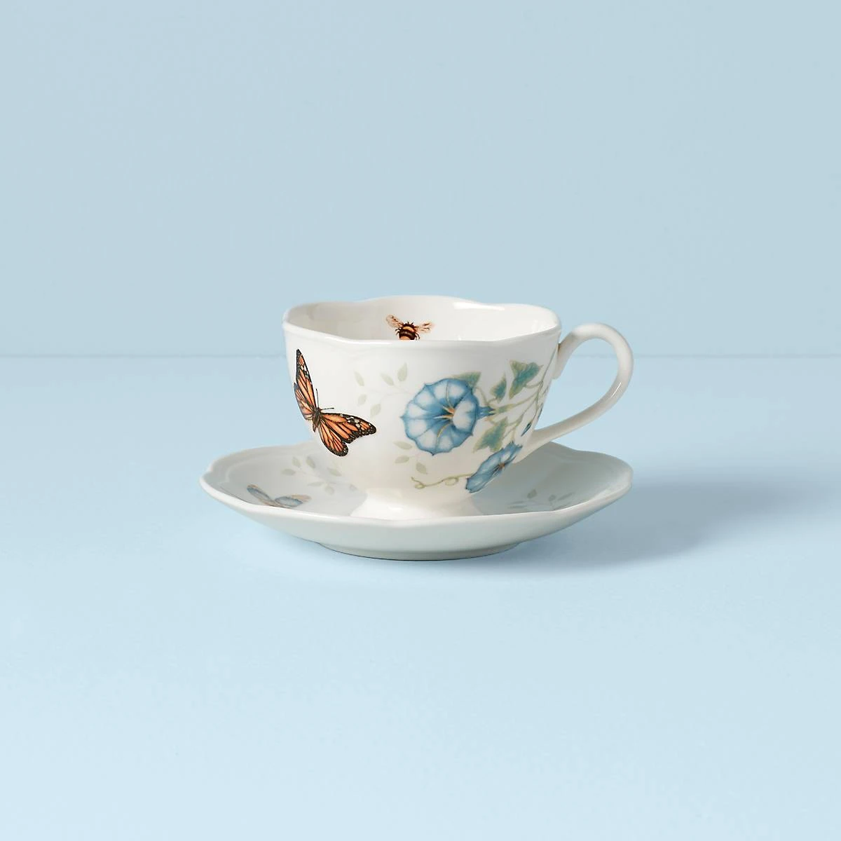 812099_w10_b2a9192d-2de0-4c44-aa0d-72c3c4088b36.jpg Lenox Dinnerware Butterfly Meadow Monarch Cup And Saucer