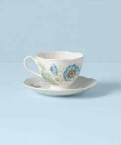 Lenox Dinnerware Butterfly Meadow Monarch Cup And Saucer