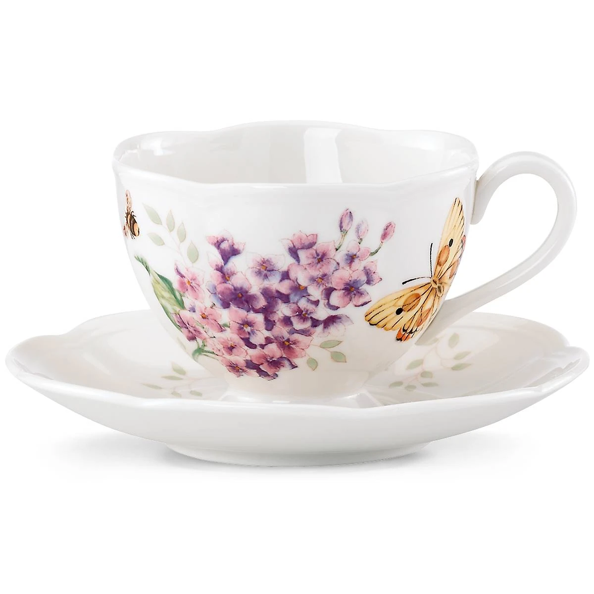 Lenox Butterfly Meadow Orange Sulphur Cup/Saucer 5 Lenox Butterfly Meadow Orange Sulphur Cup/Saucer