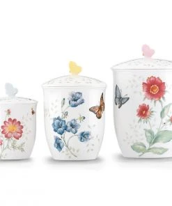 Lenox Dinnerware Butterfly Meadow 3-Piece Canister Set