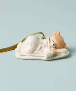 Lenox Personalized Ornaments Baby's First Cuddles & Hugs Bear Ornament