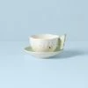 Lenox Butterfly Meadow Figural Green Cup And Saucer