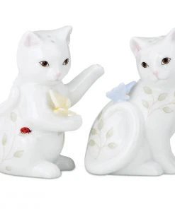Lenox Dinnerware Butterfly Meadow Figural Kitten Salt And Pepper