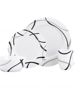 Lenox Vibe Black & Grey⢠4PC Place Setting Dinnerware