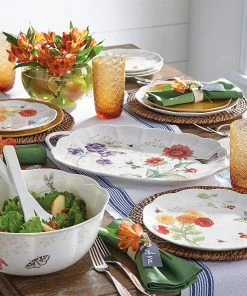 Lenox Dinnerware Butterfly Meadow Salad Bowl & Servers 6 Lenox Dinnerware Butterfly Meadow Salad Bowl & Servers