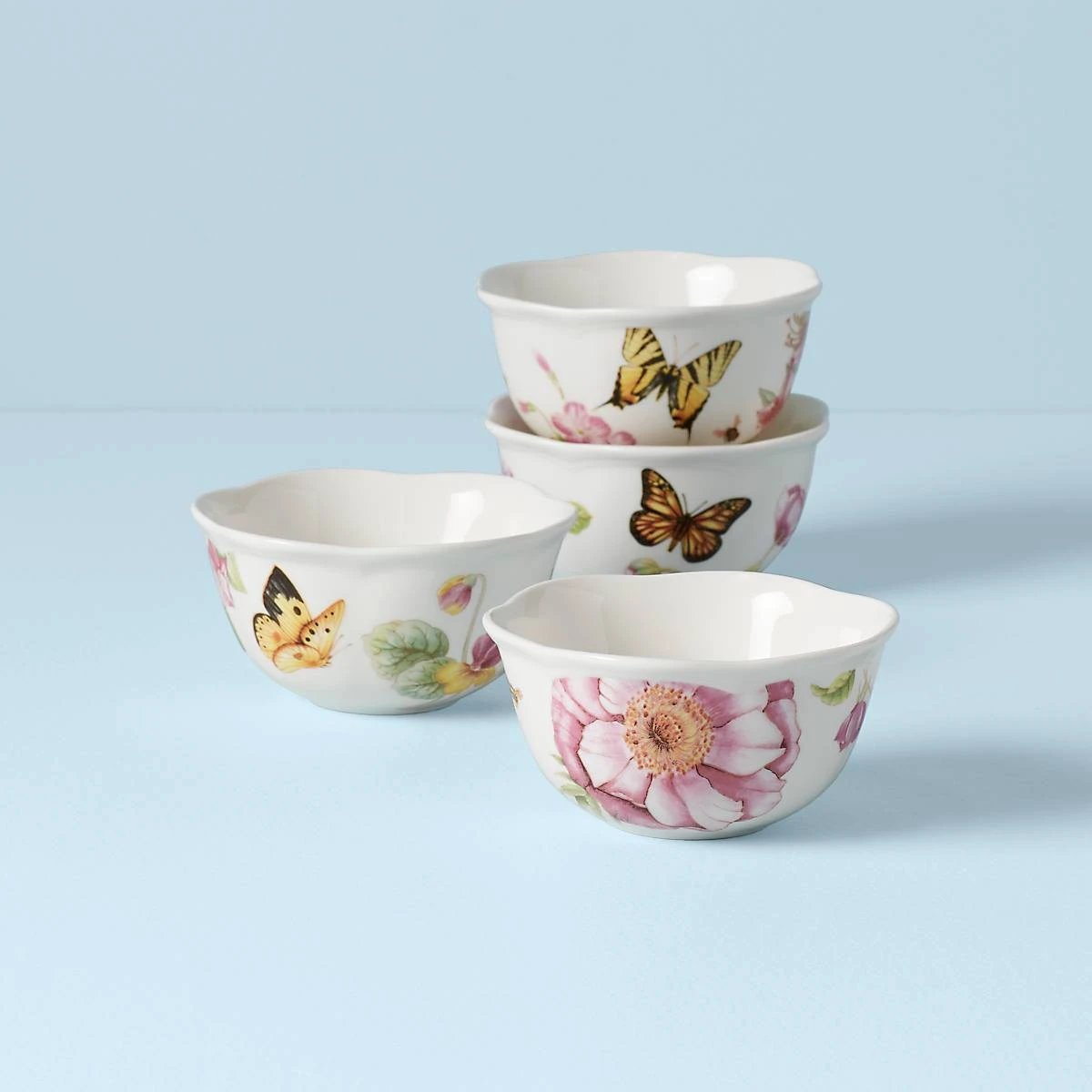 829039_w10.jpg Lenox Dinnerware Butterfly Meadow Bloom® 4pc Dessert Bowl Set