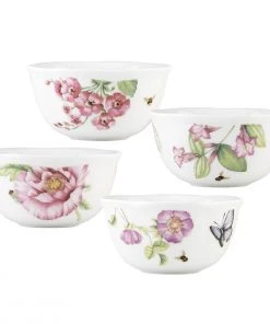 Lenox Dinnerware Butterfly Meadow Bloom® 4pc Dessert Bowl Set 3 Lenox Dinnerware Butterfly Meadow Bloom® 4pc Dessert Bowl Set