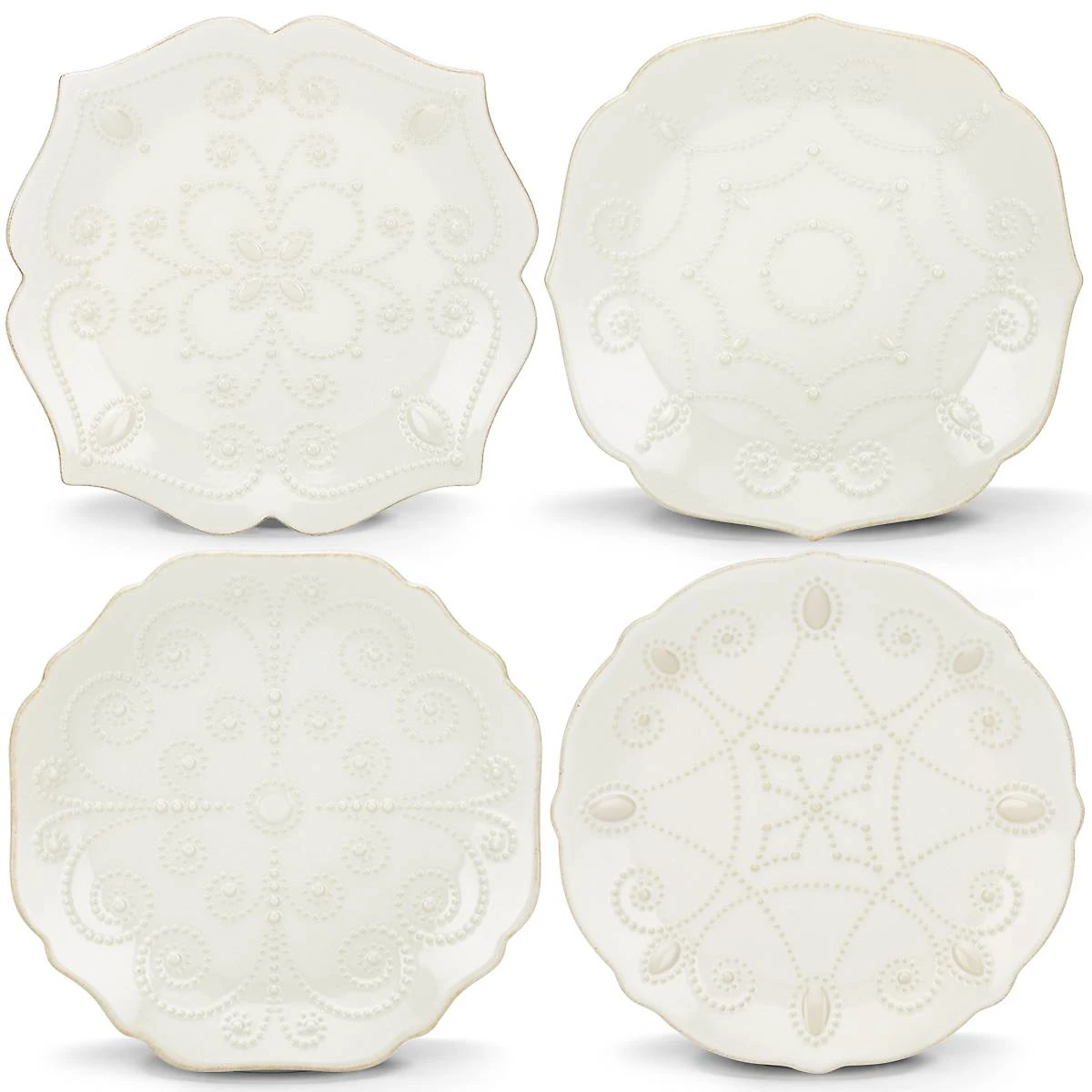 Lenox Dinnerware French Perle ™ 4pc Assorted Dessert Set 4 Lenox Dinnerware French Perle ™ 4pc Assorted Dessert Set