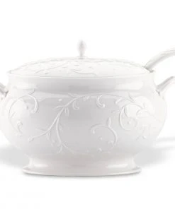 Lenox Dinnerware Opal Innocence Carved™ 3pc Soup Tureen Set