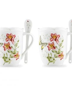 Lenox Butterfly Meadow® Mugs And Spoon Set Dinnerware