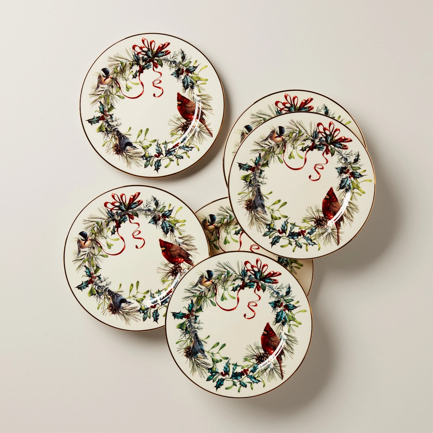 Lenox Winter Greetings 6-Piece Salad Plate Set 3 Lenox Winter Greetings 6-Piece Salad Plate Set