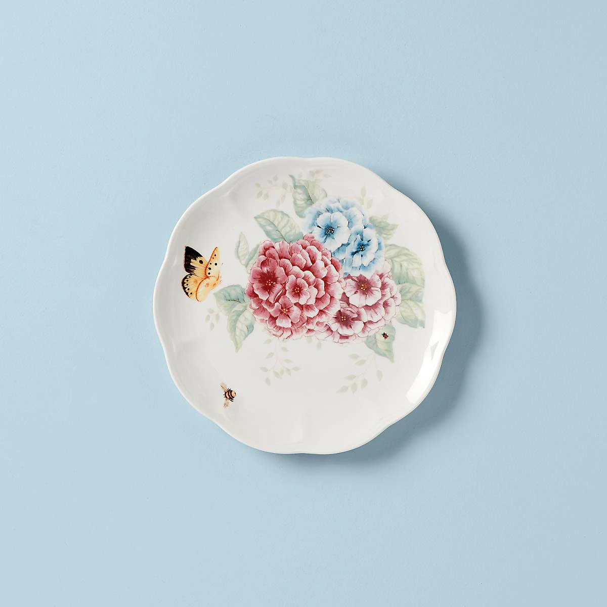 841006_w10_2d773826-d355-46db-9e2c-86d96e289076.jpg Lenox Dinnerware Butterfly Meadow Hydrangea® Accent Plate