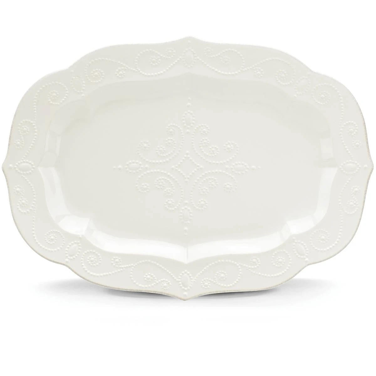 844445_wHR_e51a5a02-d0ff-4faa-b55d-adadaad65904.jpg Lenox French Perle White™ 18.5" Serving Platter Dinnerware