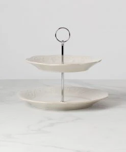 Lenox Dinnerware French Perle Whiteâ„¢ 2-tiered Server