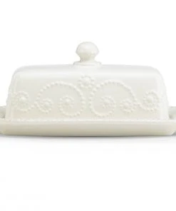 Lenox French Perle White™ Covered Butter Dish