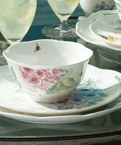Lenox Dinnerware Butterfly Meadow Hydrangea 12pc Set 5 Lenox Dinnerware Butterfly Meadow Hydrangea 12pc Set