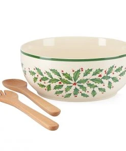 Lenox Holiday Salad Bowl & Servers Dinnerware