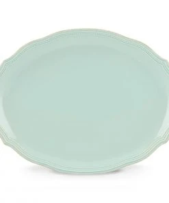 Lenox French Perle Bead 16" Oval Serving Platter Dinnerware