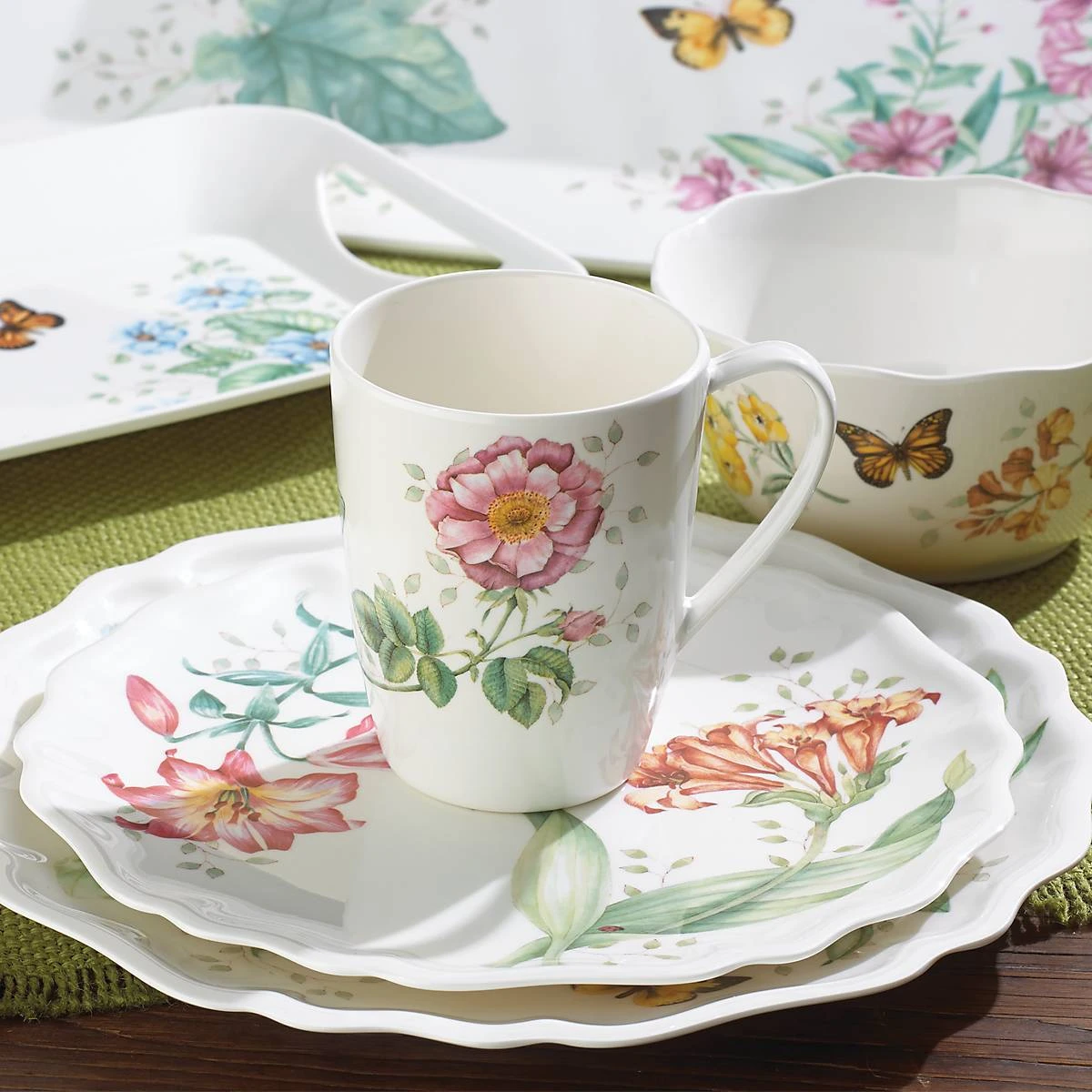 855585_w1_6d328079-2ba0-4f84-a7e8-118f6a5c9ccb.jpg Lenox Butterfly Meadow Melamine® Salad Plate