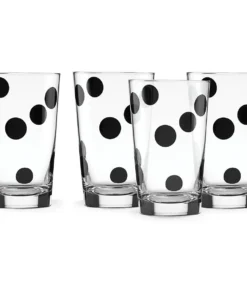 Kate Spade Deco Dot™ 4-piece All-Purpose Glass Set