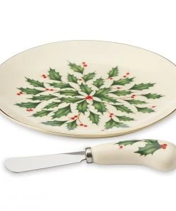 Lenox Dinnerware Hosting The Holidays Cheese Plate & Knife Set