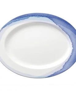 Lenox Indigo Watercolor ™ 16" Oval Platter Dinnerware