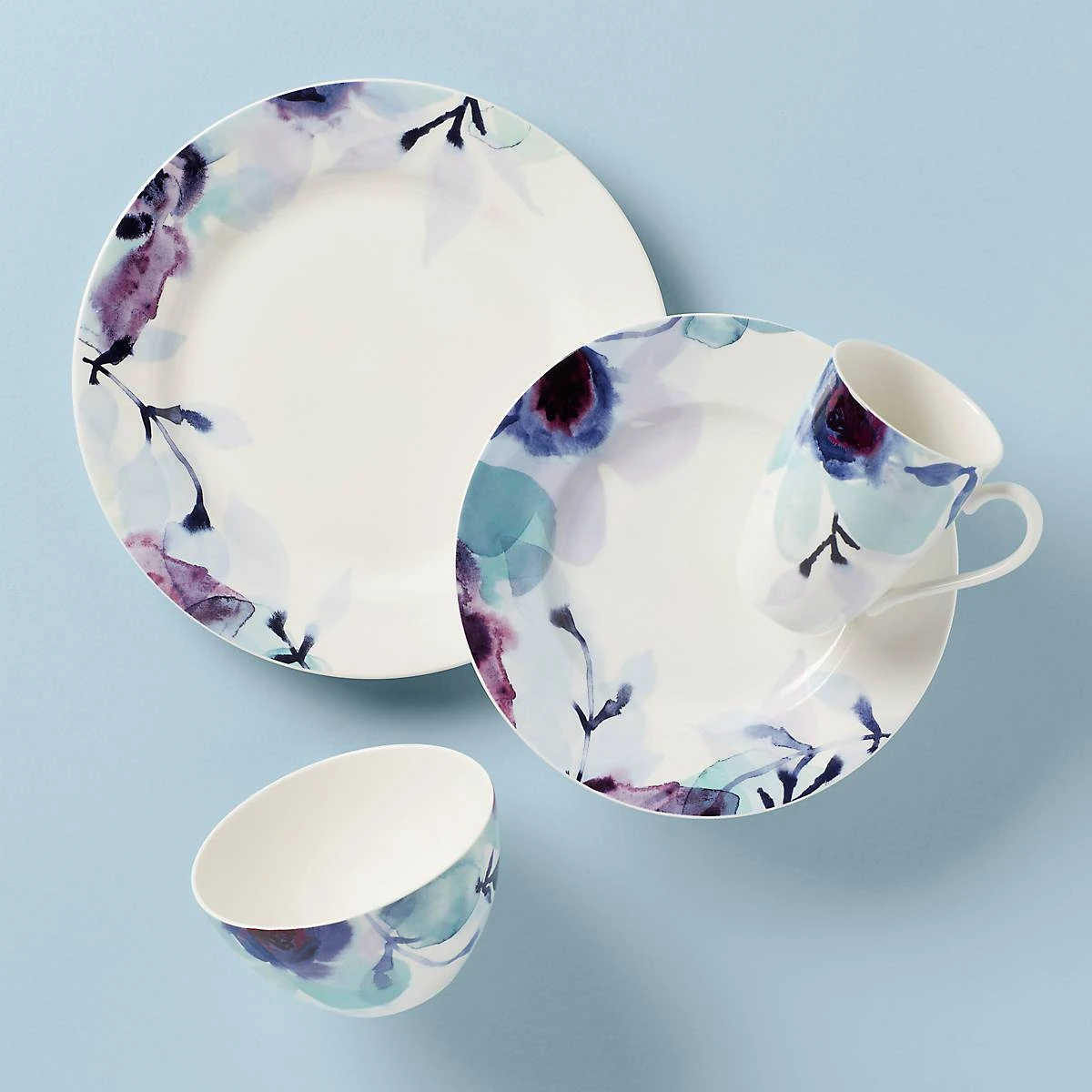 Lenox Dinnerware Indigo Watercolor 4-piece Place Setting 5 Lenox Dinnerware Indigo Watercolor 4-piece Place Setting