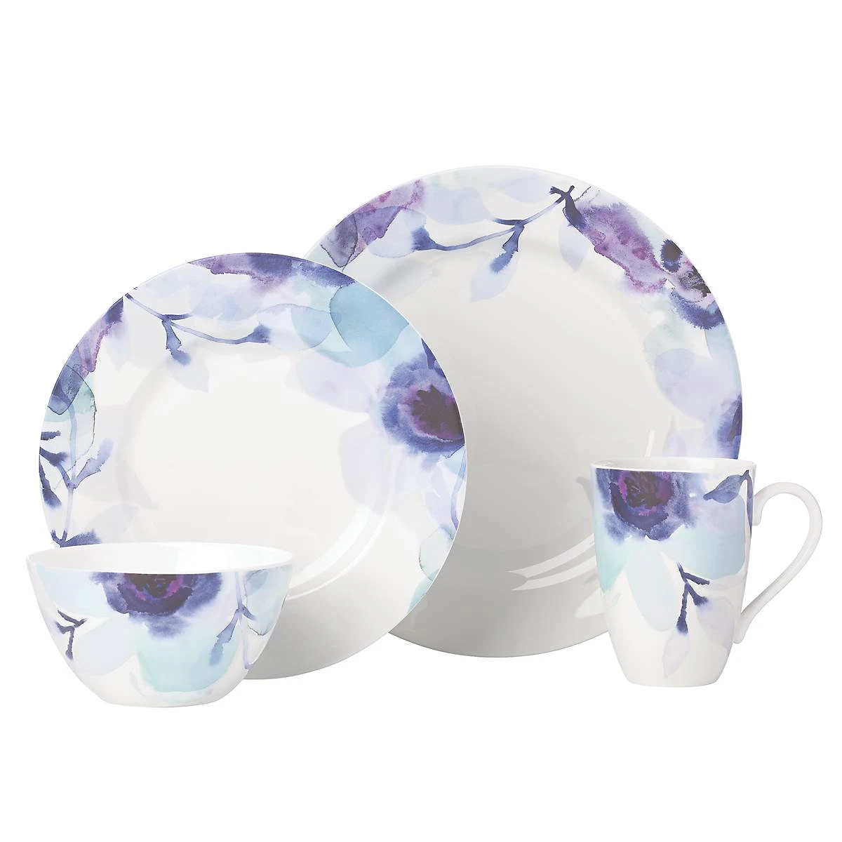 Lenox Dinnerware Indigo Watercolor 4-piece Place Setting 6 Lenox Dinnerware Indigo Watercolor 4-piece Place Setting