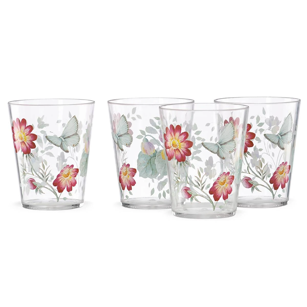 866237_wHR.jpg Lenox Drinkware Butterfly Meadow Acrylic Double Old Fashioned Set