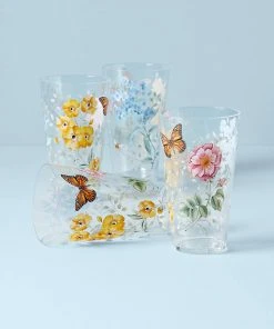 Lenox Butterfly Meadow Acrylic 4-Piece Highball Glass Se Drinkware