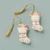 Lenox Forever Friends Stocking 2-Piece Ornament Set Personalized Ornaments 2 Lenox Forever Friends Stocking 2-Piece Ornament Set Personalized Ornaments