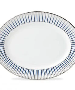 Lenox Geodesia Blue™ 13" Oval Serving Platter Dinnerware