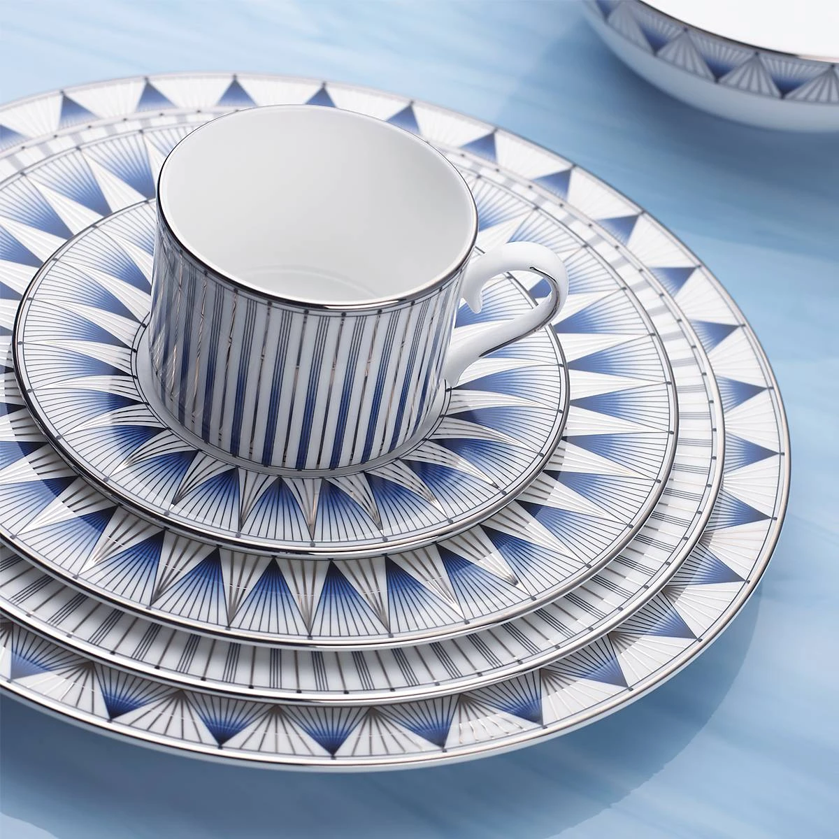 Lenox Geodesia Blue™ Teacup Dinnerware 4 Lenox Geodesia Blue™ Teacup Dinnerware