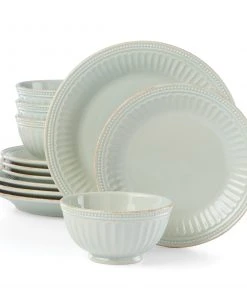 Lenox Dinnerware French Perle Groove 12-Piece Plate & Bowl Set