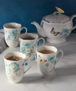 Lenox Butterfly Meadow Turquoise 4-piece Mug Set